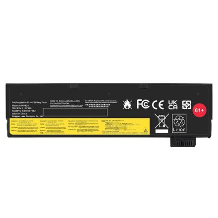 Lenovo ThinkPad T470 T480 T570 P51S A475 A485 10.8V 4400mAh Utángyártott laptop akkumulátor