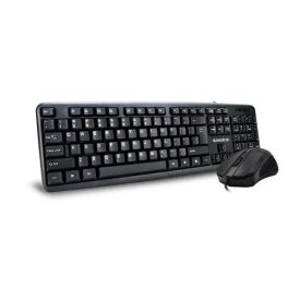   APEDRA Vezetékes billentyűzet + egér, KM-520, USB HUN Fekete